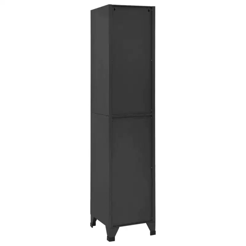 Anthracite 6-Door Steel Locker Cabinet, Multi-User
