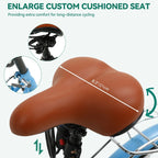 Moasis24/ 26 7-speed Cruiser Bike Adjustable Step Through Bike Commute Bike Bicycle