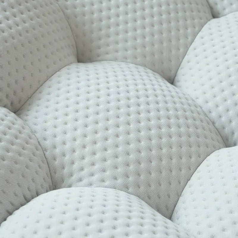 2PCS 3D Honeycomb Fabric Upholstered Bubble Sofa, 3 Seater Bubble Couch and Single Sofa for Living Room