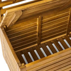 Christopher Knight Home Andrusia Outdoor Rustic Acacia Wood Storage Bench with Rack, Teak
