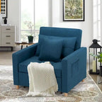 Adjustable Sleeper Chair Bed, 3-in-1 Convertible, Multiple Colors, Fits 1 Person