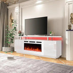 36 Electric Fireplace TV Stand, Entertainment Center & TV Console for TVs up to 80, Modern Fireplace Heater for Living Room