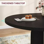 47-63 Extendable Round Dining Table for 4-8, Farmhouse Wood Expandable Kitchen Table with Metal Frame, Oval Space Saving for Apartment, Retro Gray