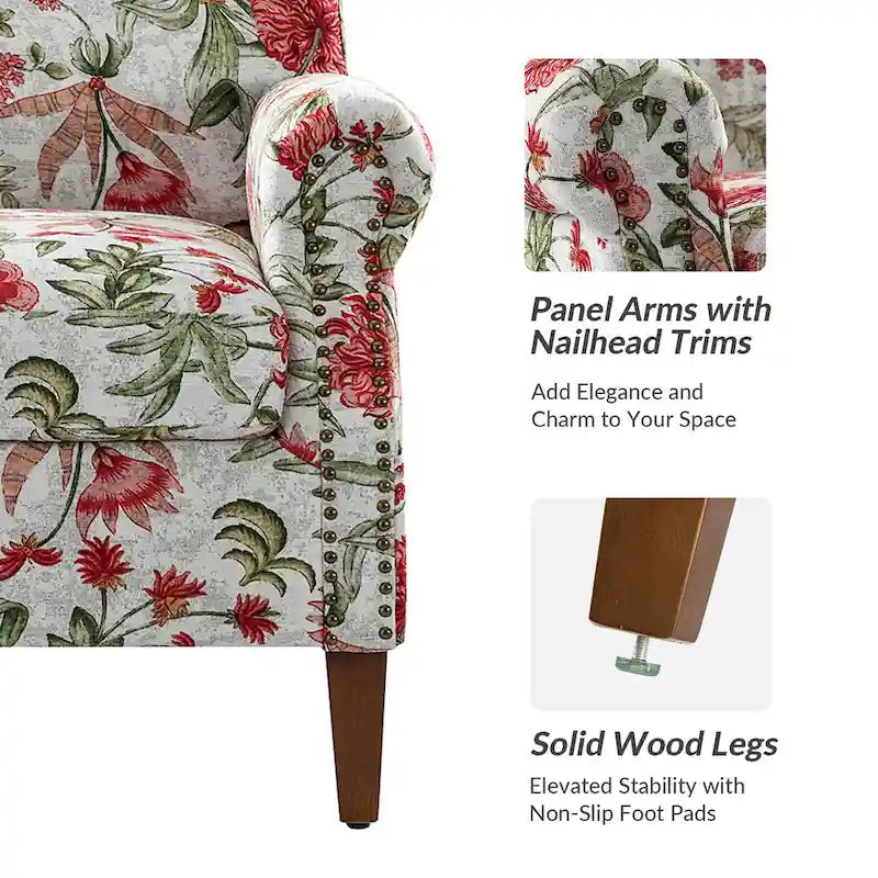 Giampiero Living Room Armchair with Nailhead Trims Set of 2 by HULALA HOME