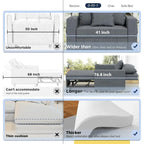 Adjustable Sleeper Chair Bed, 3-in-1 Convertible, Multiple Colors, Fits 1 Person