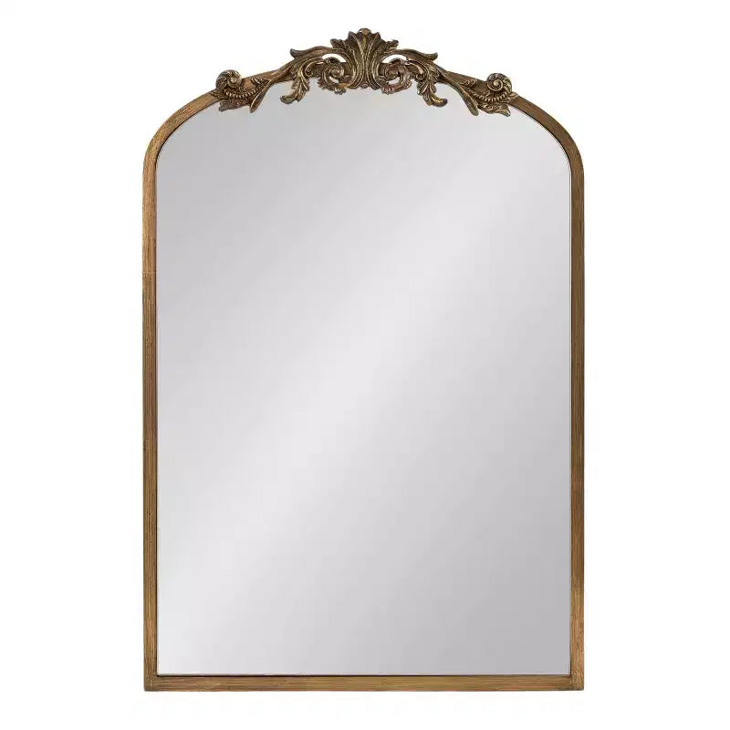 Kate & Laurel All Things Decor 20x6x30 Arendahl MDF Jewelry Cabinet with Mirror Gold