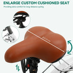 Moasis24/ 26 7-speed Cruiser Bike Adjustable Step Through Bike Commute Bike Bicycle