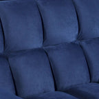 Classic 55 Width Pull Out Tufted Convertible Loveseat Sleeper Sofa Bed - 55W x 68L x 20H