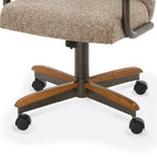 Chromcraft Douglas Caster Dining Chairs in Chestnut, Gray Finish (Set of 2)