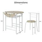 31.5 Drop Leaf Dining Table for Small Space,Small Kitchen Table Set for 2