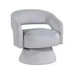 GDFStudio Hudson Modern Luxury Velvet Upholstered Swivel Accent Chair
