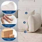 Chenille Fabric Modular Love Seat Sofa, 2-Seater Cloud Couch with High Resilience Sponge, Small Space Boneless Sofa for Apartment, Office