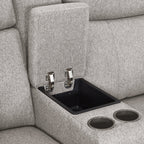 MCombo 60.2 Power Loveseat Recliner Sofa with Massage and Dual Heating, Adjustable Headrest, USB & Type C Port, Fabric