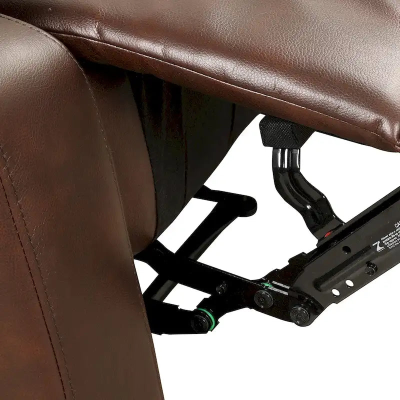 Breathable PU Leather Manual Recliner Chair with Overstuffed Arm and Back