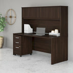 72 Office Desk with Hutch & 3-Drawer Mobile File Cabinet