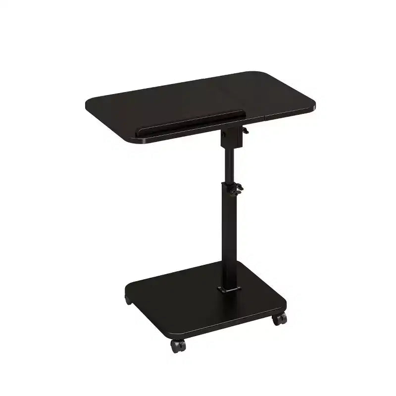 1 Set c-Shaped Side Table, Height Adjustable Overbed Bedside Table with Wheels, Multi-Purpose Sofa Table & Laptop Desk for Small Spaces