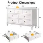 7 Drawer Dresser with Solid Wood Legs