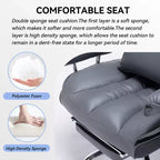 Efomao Ergonomic Desk Office Chair 400LBS, Big and Tall PU Leather Computer Chair, Executive Desk Chair with Footrest and Lumbar Support