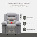 Power Recliner Chair With Adjustable Massage Function