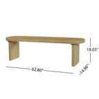 Christopher Knight Home Chaeryeong Farmhouse Pine Dining Bench with Rounded Corner