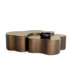 Modern Powder-Coated Aluminum Coffee Table with Sculptural | Powder-Coated Finish