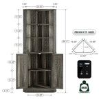 66 Tall Corner Cabinet With Led Light