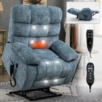 Dual Motor Power Lift Recliner Chair with Massage and Heat for Elderly People, Large Lazy Single Boy Recliners with Power-Remote