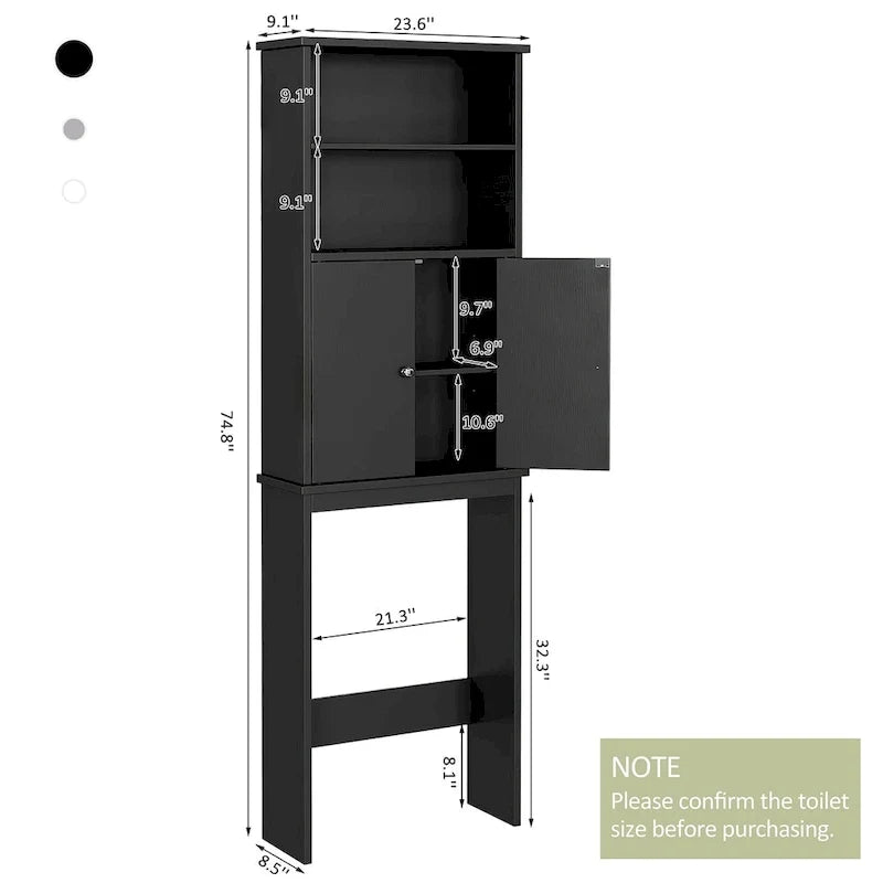 Futzca Over The Toilet Storage Cabinet with Door