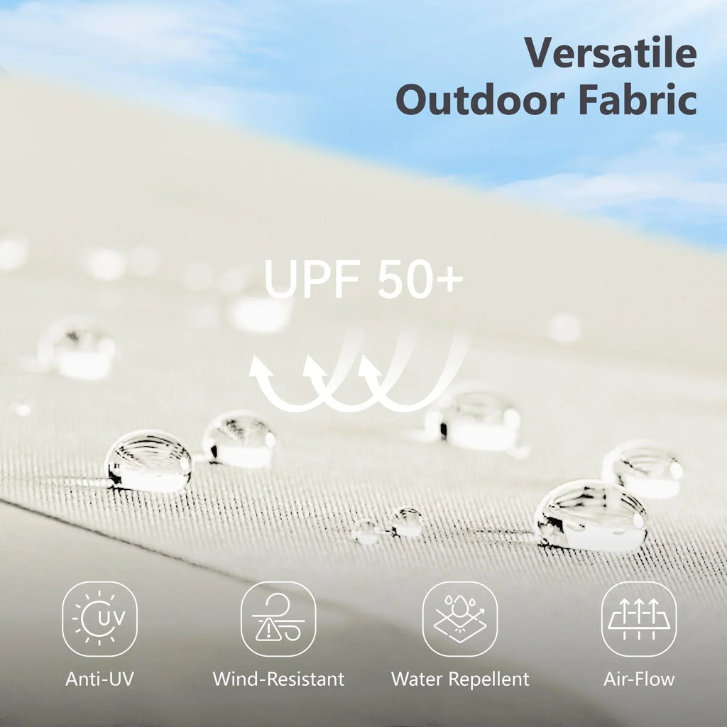 MAISON ARTS 15ft Double-Sided Patio Extra Large Twin Umbrella with Base Included