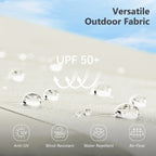 MAISON ARTS 15ft Double-Sided Patio Extra Large Twin Umbrella with Base Included