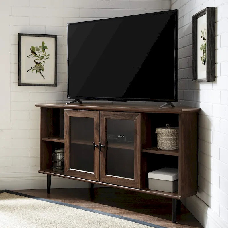 Middlebrook 48-inch Glass Door Corner TV Stand