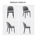Dining Chairs Set of 4/6, Upholstered Kitchen Dining Room Chair, Linen Fabric Farmhouse Dinner Chair with Leveling Feet for Dining Room, Living Room