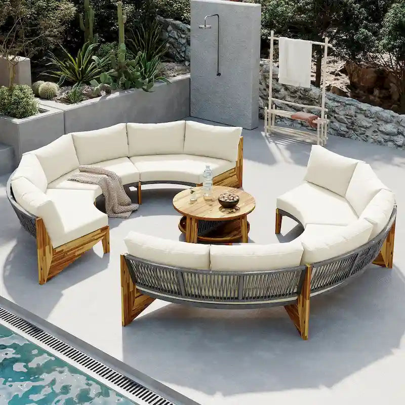 6-Person Outdoor Seating Group with Cushions & 1Coffee Table