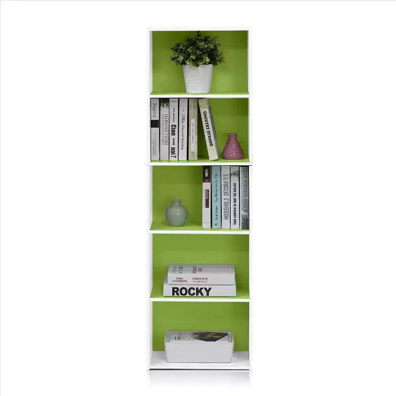 Furinno 5-Cube Reversible Bookcase Open Shelf Dispaly Rack Horizontal Vertical
