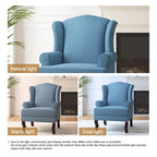 2 Set Traditional Wingback Accent Chairs Upholstered Armchair