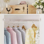 Hitow Minimalist Armoire Corner Wardrobe Double Door and Drawer Designs