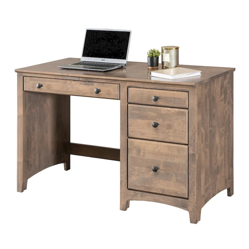 Arch+Haven Solid Wood 4 Drawer Desk