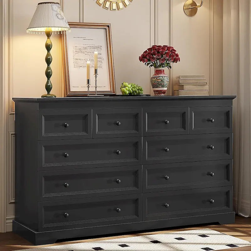 10 Drawers Dresser 55 Large Drawers Wood Dressers & Chest of Drawers