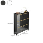 Entryway Glam Black Shoe Storage with Adjustable Shelves