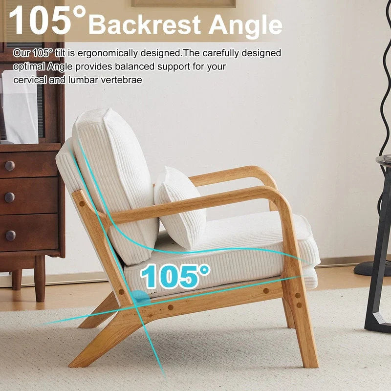 Mid Century Modern Upholstered Accent Chair