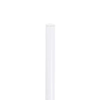 LeisureMod Bristol 5-Piece Dining Set Round Dining Table, 4 Plastic Dining Chairs White Legs