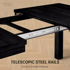Modern Dining Set - 80 Table + 6 Cushioned Chairs, Solid Wood Frame, 400lbs Table Capacity, Easy Assembly