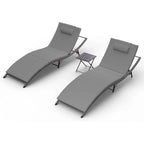 Kullavik 3-PiecesOutdoor Chaise Lounge Set