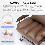 Efomao Ergonomic Desk Office Chair 400LBS, Big and Tall PU Leather Computer Chair, Executive Desk Chair with Footrest and Lumbar Support