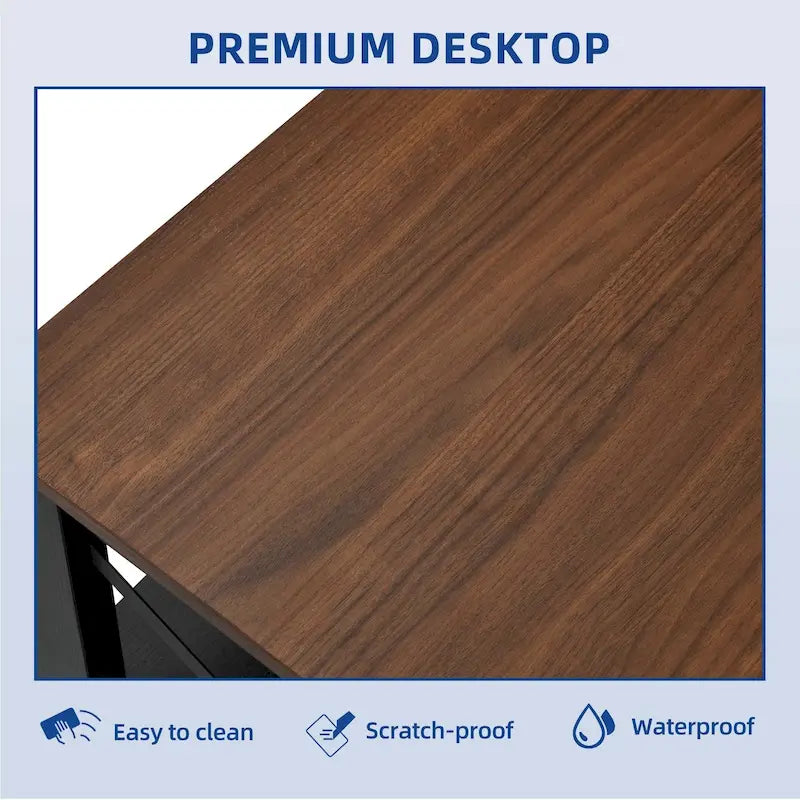 Farmhouse Coffee Table with Storage 2-Tier Center Table for Living Room