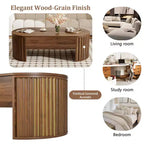 47.2 Lift Top Coffee Table, Oval Wooden Center Table with Hidden Storage, Modern Cocktail Table for Living Room Bedroom Office