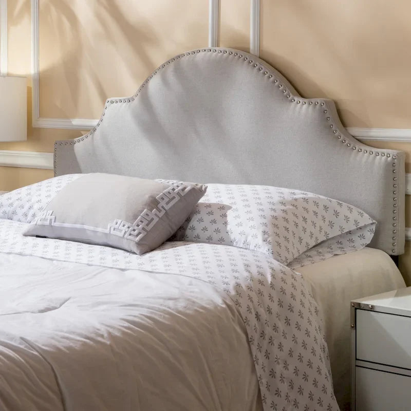 Adjustable Full/Queen Studded Fabric Headboard