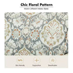 Araceli Traditional Wooden Upholstered Floral Armchair with Wingback and Nailhead Trim| ART OF LIVING DESIGNS
