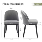 Dining Chairs Set of 4/6, Upholstered Kitchen Dining Room Chair, Linen Fabric Farmhouse Dinner Chair with Leveling Feet for Dining Room, Living Room