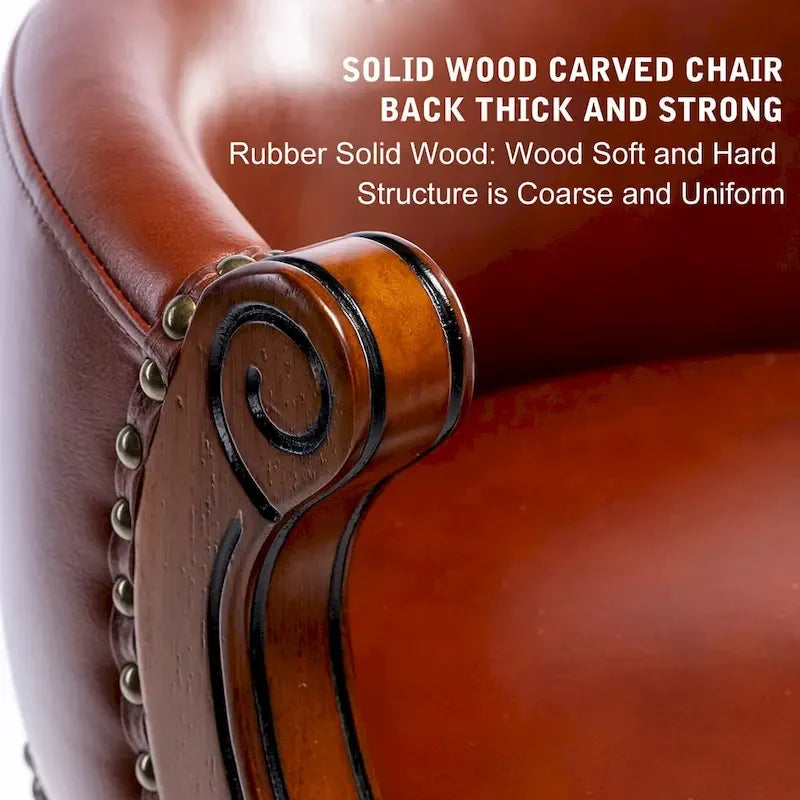 Cow top Leather Wooden Bar Stools